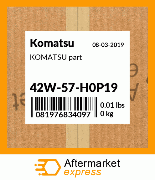 KOMATSU part 42W-57-H0P19