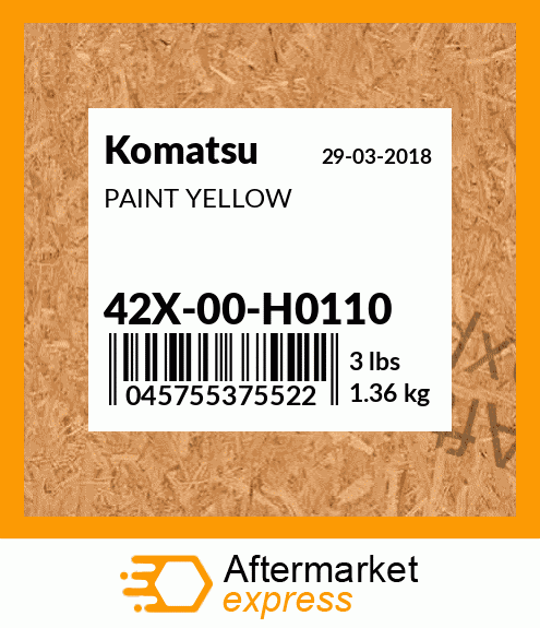 Spare part 42X00H0110 + PAINT YELLOW