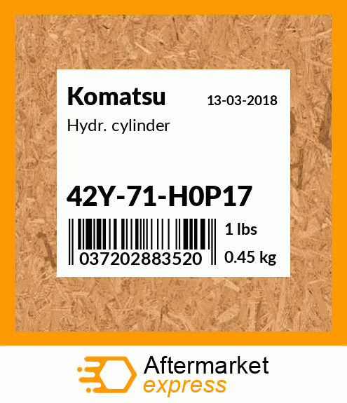 Spare part 42Y71H0P17 + Hydr. cylinder