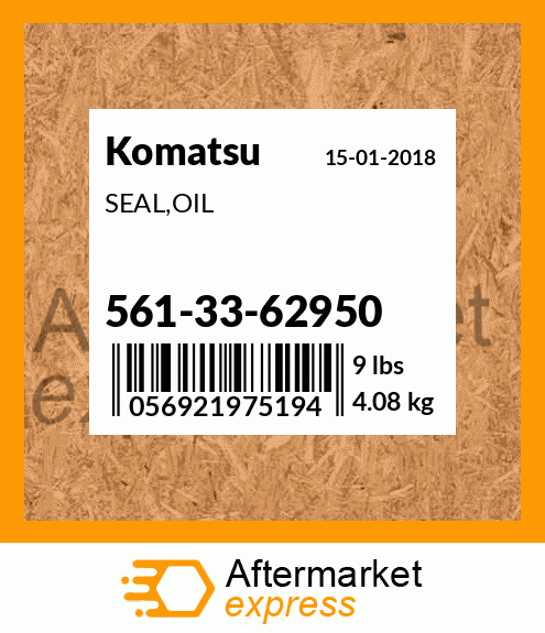 Spare part 561-33-62950 + SEAL,OIL