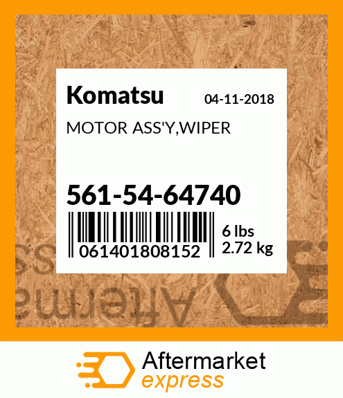 Spare part 561-54-64740 + MOTOR ASS'Y,WIPER