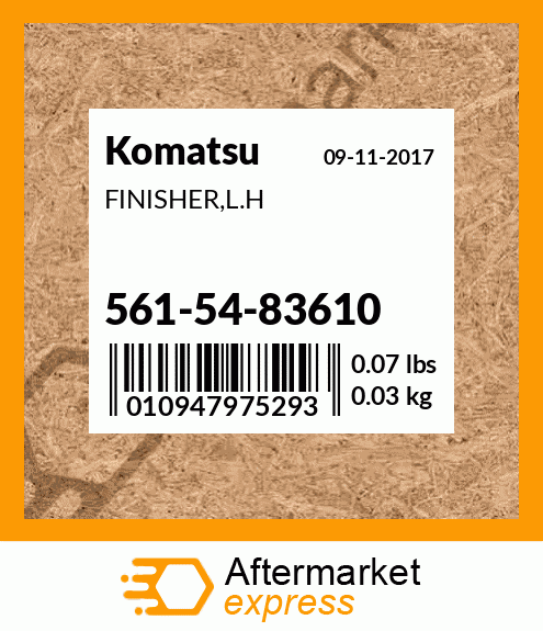 FINISHER,L.H 561-54-83610