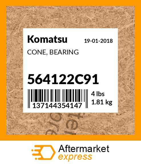 Spare part 564122C91 + CONE, BEARING