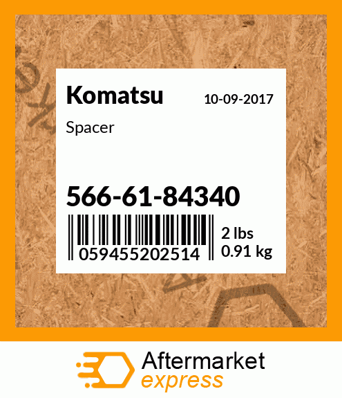 Spare part 566-61-84340 + Spacer