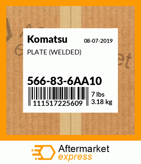 Spare part 566-83-6AA10 + PLATE (WELDED)