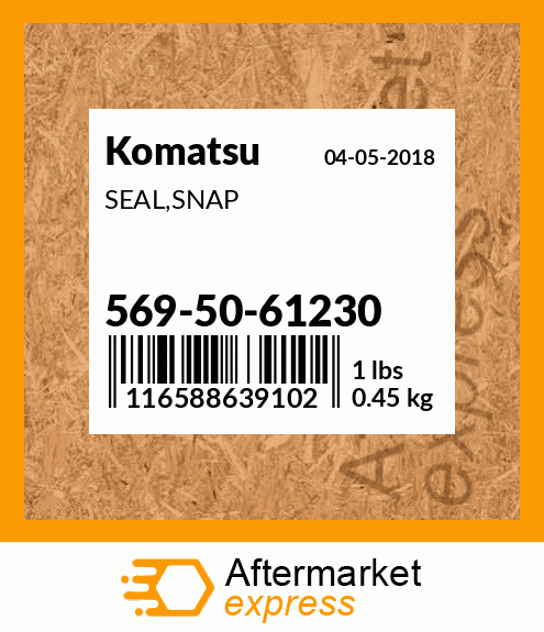 Spare part 569-50-61230 + SEAL,SNAP