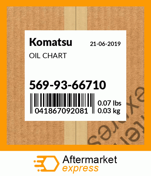 Spare part 569-93-66710 + OIL CHART