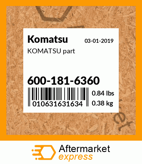 KOMATSU part 600-181-6360