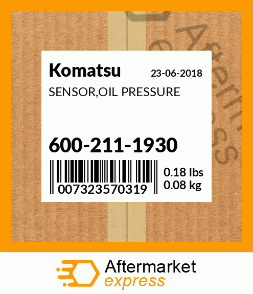 SENSOR,OIL PRESSURE