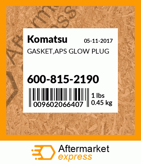 Spare part 600-815-2190 + GASKET,APS GLOW PLUG