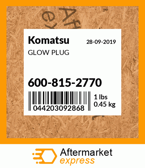 600-815-2770 GLOW PLUG 6008152770 FITS KOMATSU !!!FREE SHIPPING! 