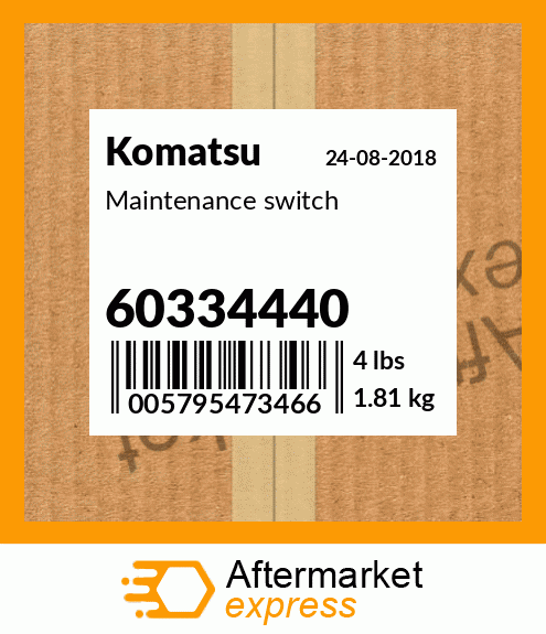 Spare part 60334440 + Maintenance switch