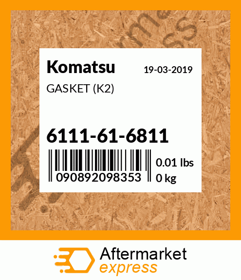 Spare part 6111616811 + GASKET (K2)