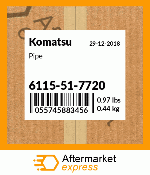 Spare part 6115-51-7720 + Pipe