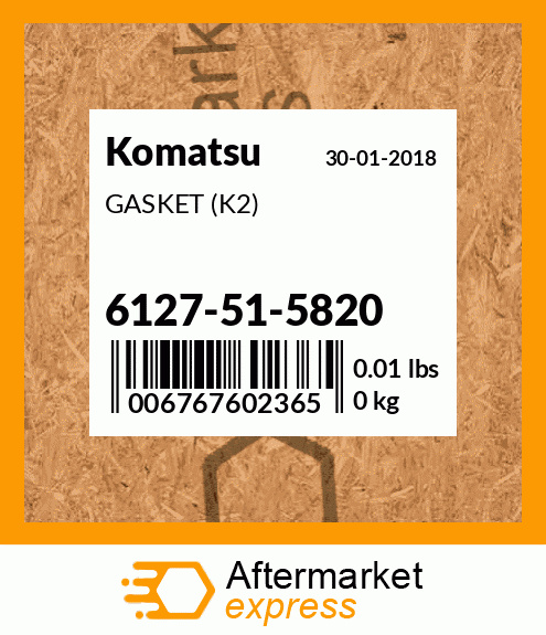 Spare part 6127-51-5820 + GASKET (K2)