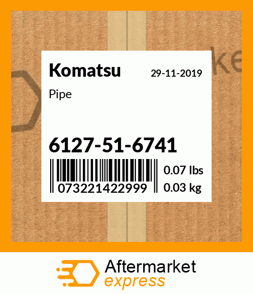 Spare part 6127-51-6741 + Pipe