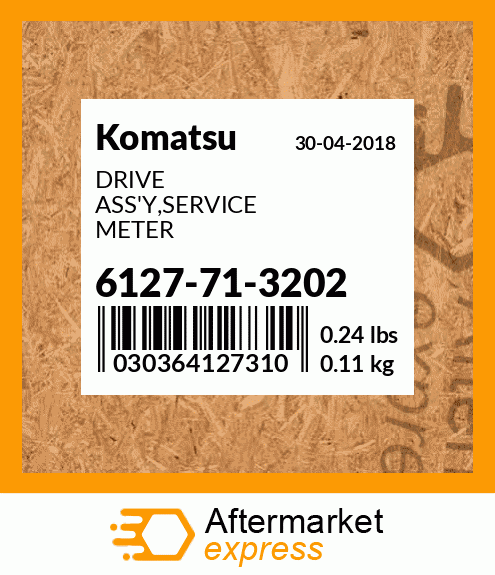 Spare part 6127-71-3202 + DRIVE ASS'Y,SERVICE METER