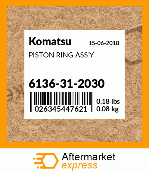 Spare part 6136-31-2030 + PISTON RING ASS'Y