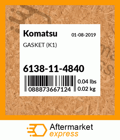 Spare part 6138-11-4840 + GASKET (K1)