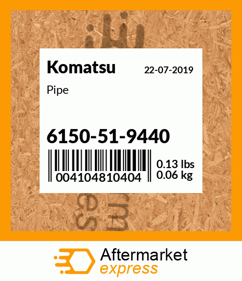 Spare part 6150-51-9440 + Pipe