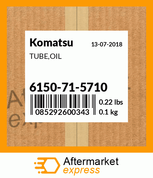 Spare part 6150-71-5710 + TUBE,OIL