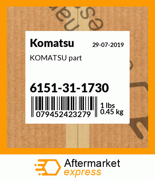 KOMATSU part 6151-31-1730