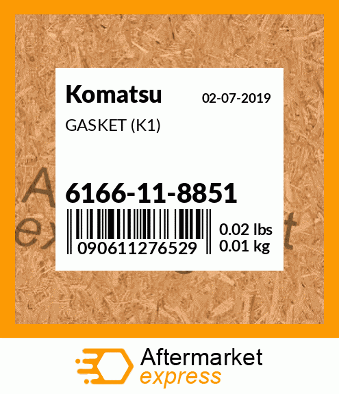 Spare part 6166-11-8851 + GASKET (K1)