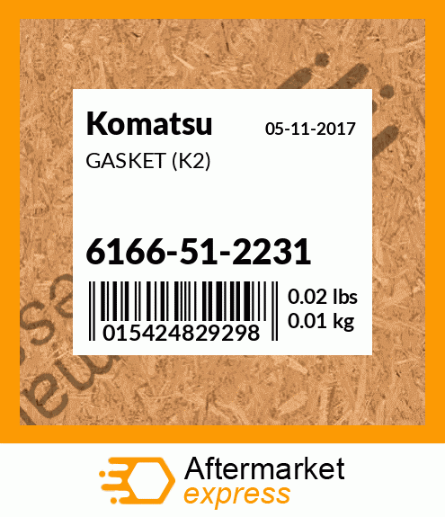 Spare part 6166-51-2231 + GASKET (K2)