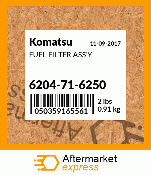 Spare part 6204-71-6250 + FUEL FILTER ASS'Y