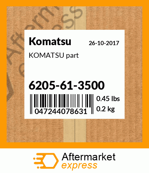 KOMATSU part 6205-61-3500