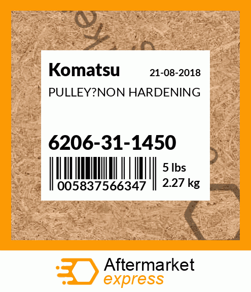 Spare part 6206311450 + PULLEY?NON HARDENING