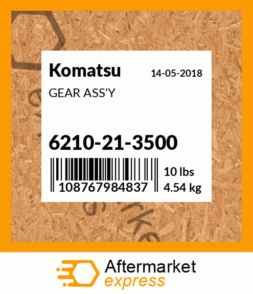 Spare part 6210-21-3500 + GEAR ASS'Y