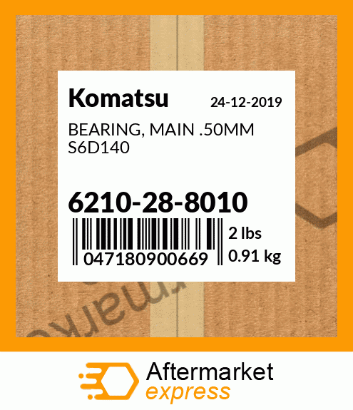 Spare part 6210-28-8010 + BEARING, MAIN .50MM S6D140