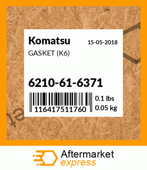 Spare part 6210-61-6371 + GASKET (K6)