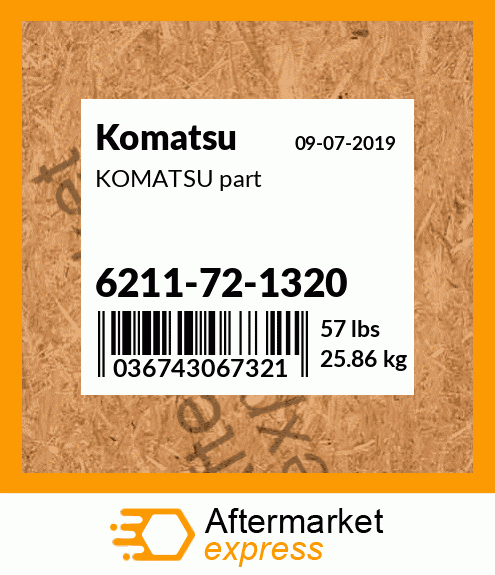 KOMATSU part 6211-72-1320