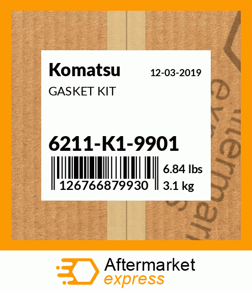 6211-K1-9901 - GASKET KIT fits Komatsu | Price: $492.38
