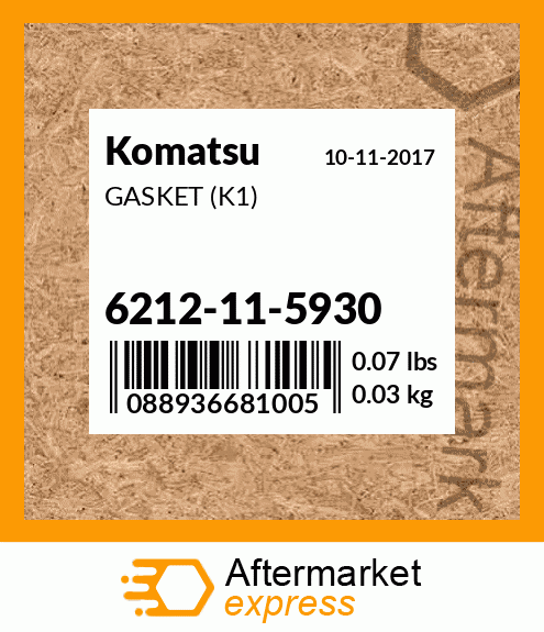 Spare part 6212-11-5930 + GASKET (K1)