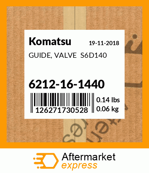 Spare part 6212161440 + GUIDE, VALVE S6D140