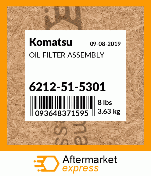 Spare part 6212515301 + OIL FILTER ASSEMBLY