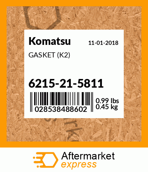 Spare part 6215-21-5811 + GASKET (K2)