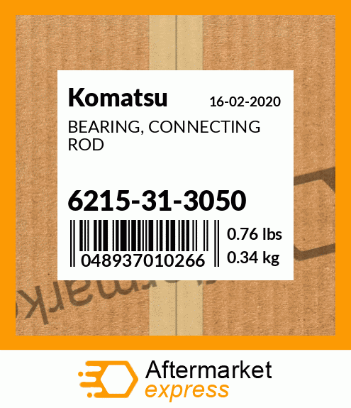 Spare part 6215-31-3050 + BEARING, CONNECTING ROD