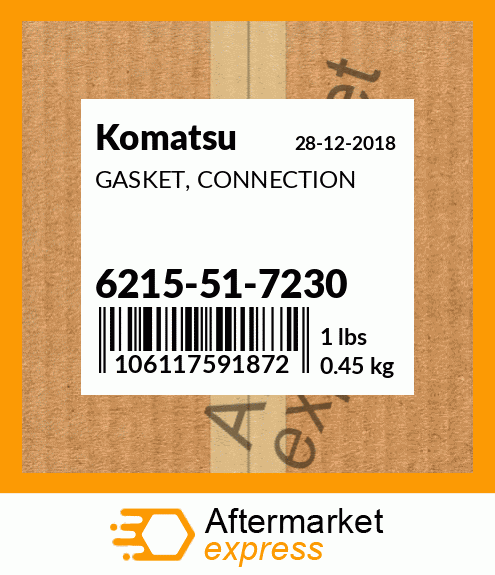 Spare part 6215-51-7230 + GASKET, CONNECTION