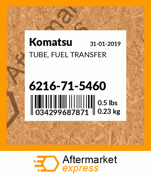 Spare part 6216-71-5460 + TUBE, FUEL TRANSFER