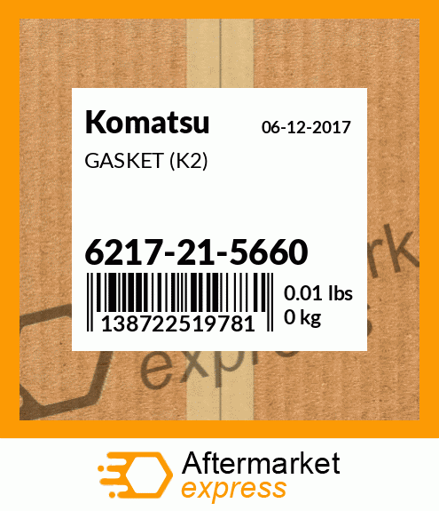 Spare part 6217-21-5660 + GASKET (K2)