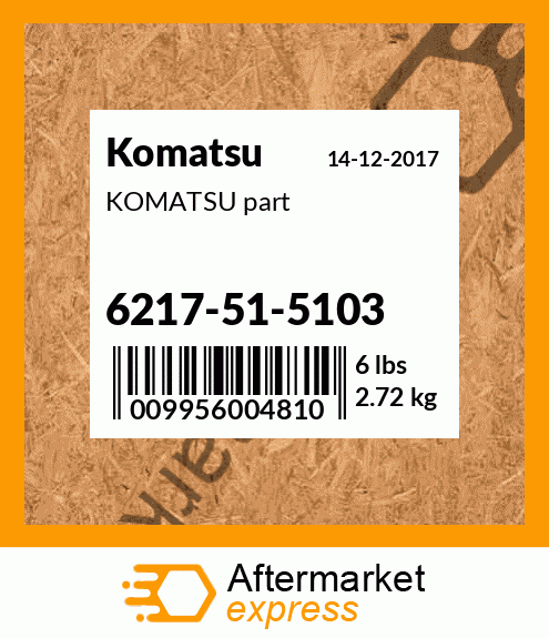 KOMATSU part 6217-51-5103