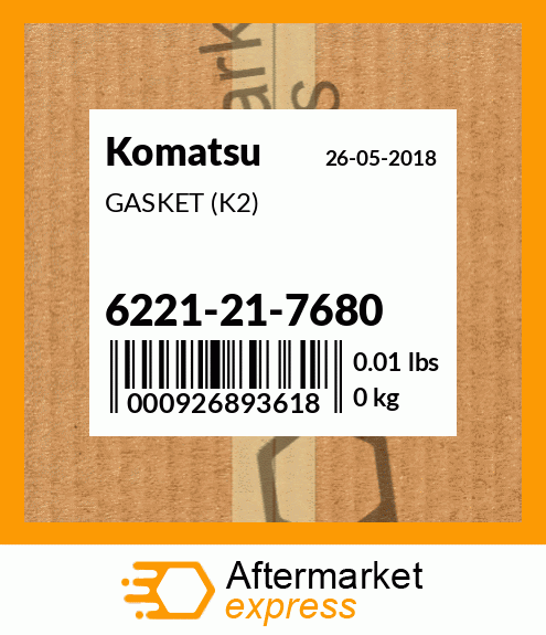 Spare part 6221-21-7680 + GASKET (K2)