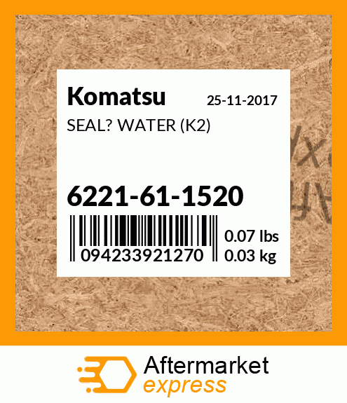 Spare part 6221611520 + SEAL? WATER (K2)