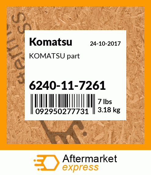 KOMATSU part 6240-11-7261