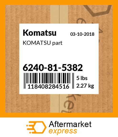 KOMATSU part 6240-81-5382