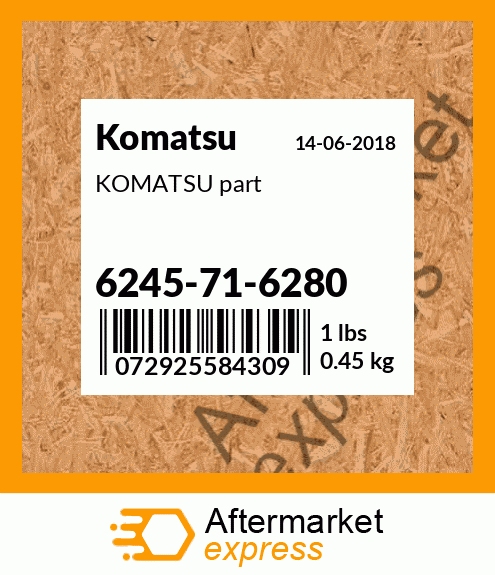 KOMATSU part 6245-71-6280